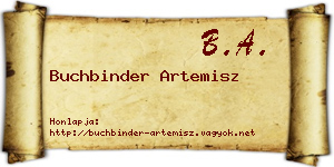 Buchbinder Artemisz névjegykártya